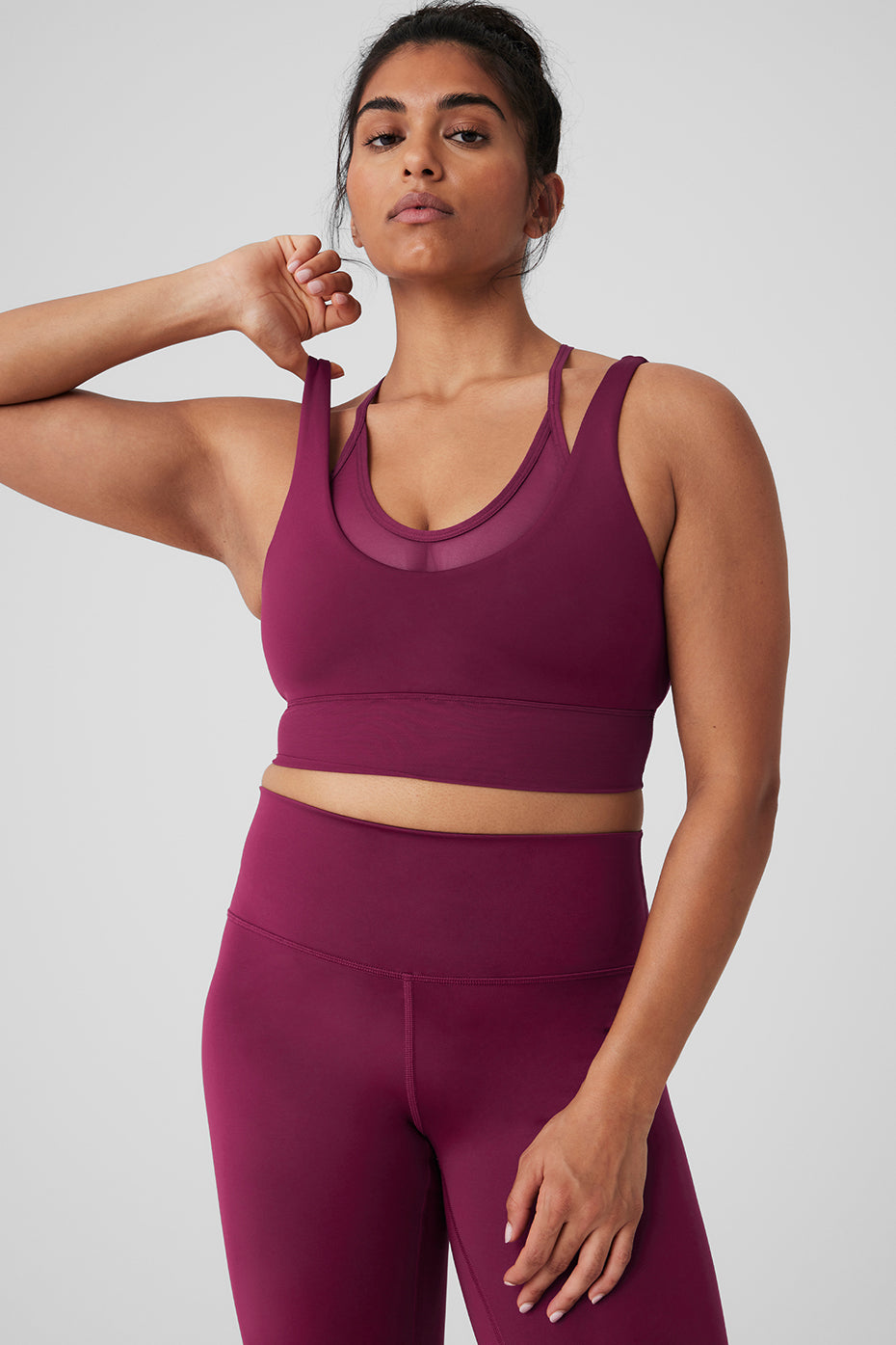 Alo Yoga® Airlift Double Trouble Bra - Wild Berry